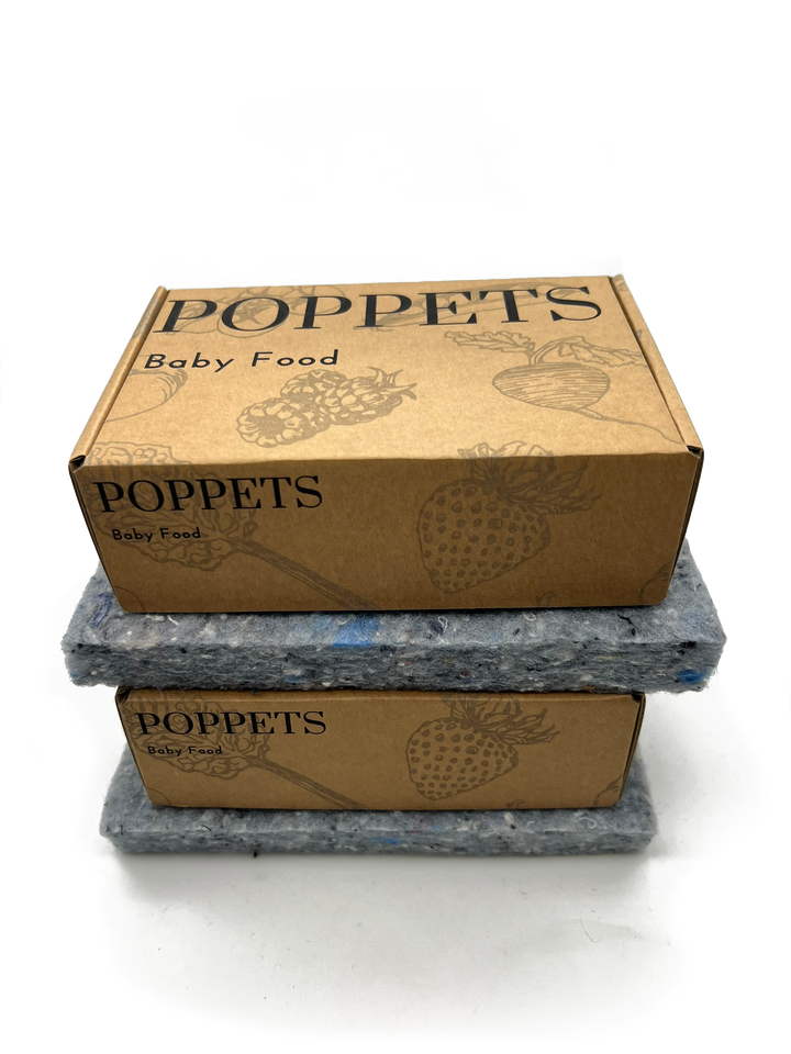 High quality organic frozen baby food, fresh & Seasonal ingredients. Poppets offer the best Bay food delivery in the UK, only using sustainable packaging all products are vegan friendly